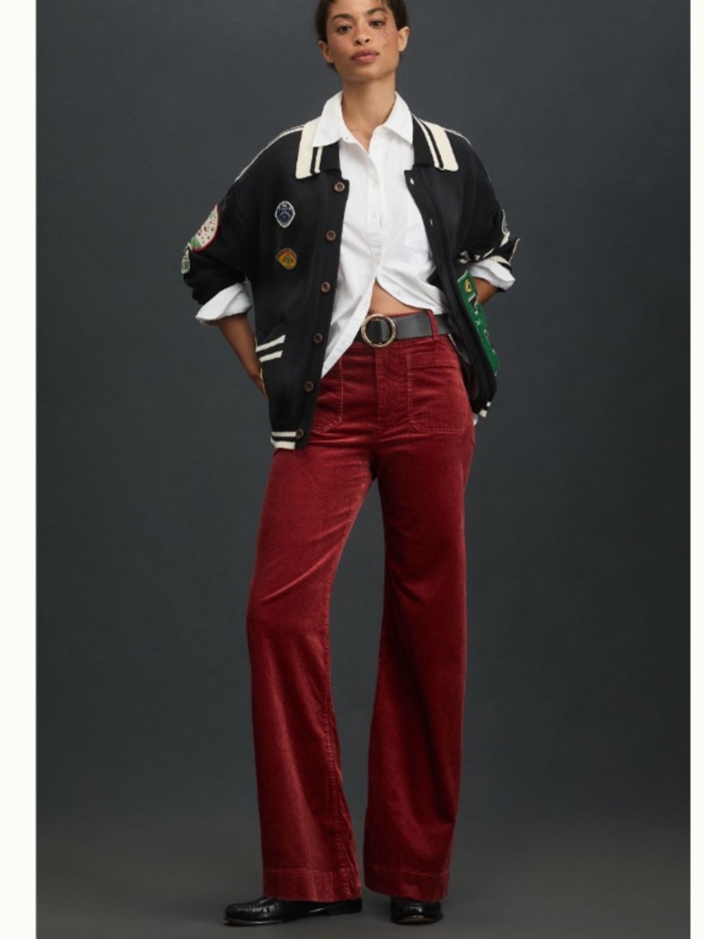 NWT Anthropologie Maeve Colette Corduroy Full-Length Wide-Leg Pants, 32